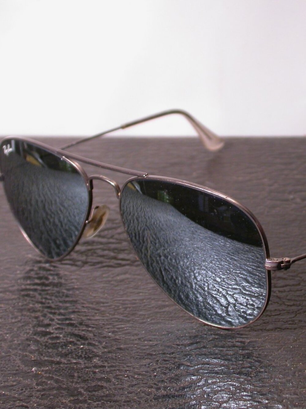 Ray Ban Matte Silver Aviator Large Shades Sunglasses Made in ITALY RB3025